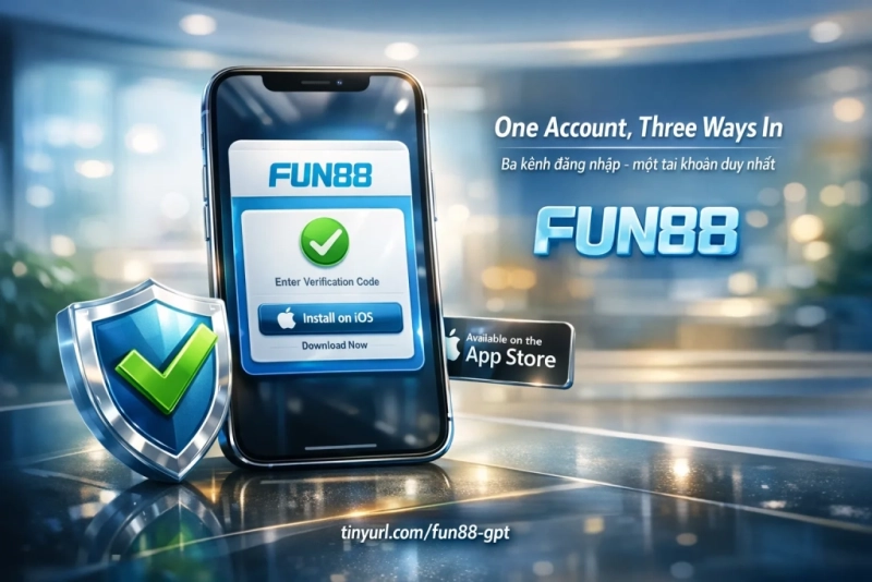ba cách đăng nhập tài khoản Fun88 website app mobile browser