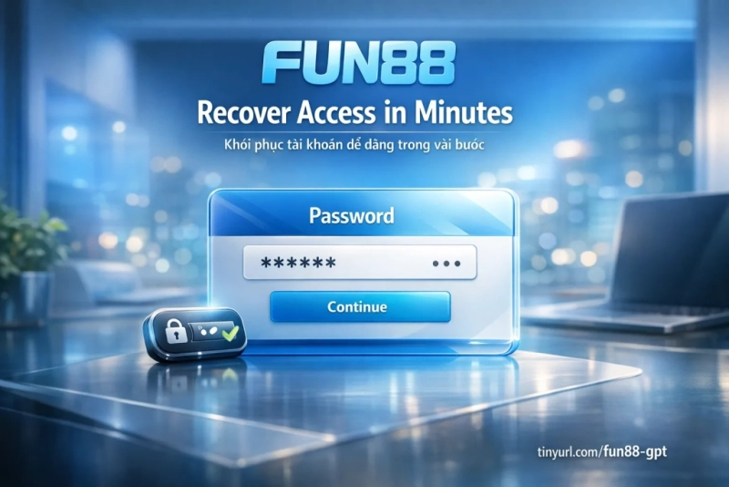 khôi phục mật khẩu và username Fun88 qua OTP và email